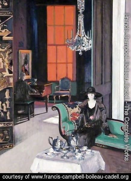 Francis Campbell Boileau Cadell - Interior - The Orange Blind, c.1928