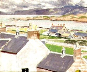 Francis Campbell Boileau Cadell - Iona, Rooftops