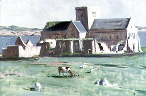 Francis Campbell Boileau Cadell - Iona Cathedral, c.1920s