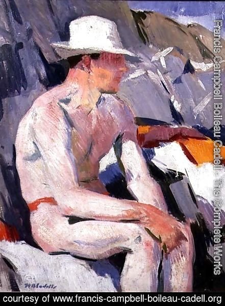 Francis Campbell Boileau Cadell - Bather in a White Hat