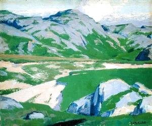 Francis Campbell Boileau Cadell - Lake and Mountains