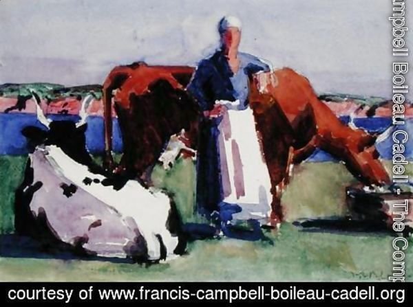 Francis Campbell Boileau Cadell - Milkmaid, Iona