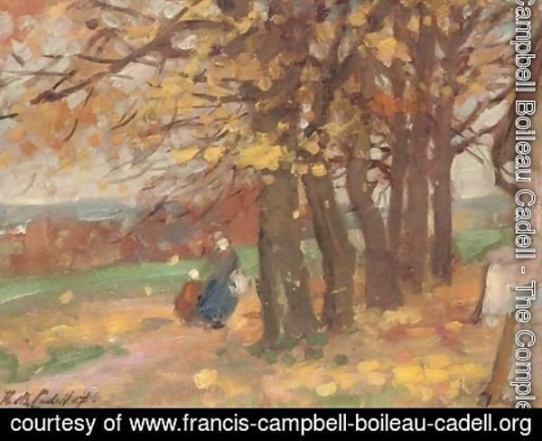 Francis Campbell Boileau Cadell - Autumnal landscape study