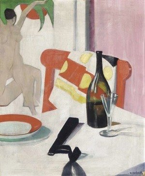 Francis Campbell Boileau Cadell - The red chair, circa 1923-1925
