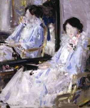 Francis Campbell Boileau Cadell - Girl in Blue Reflections