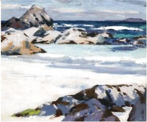 Francis Campbell Boileau Cadell - A View From Iona Looking Towards Lunga