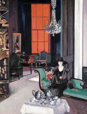 Francis Campbell Boileau Cadell - Interior - The Orange Blind, c.1928