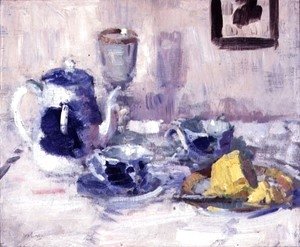 Francis Campbell Boileau Cadell - Still Life, Blue and White