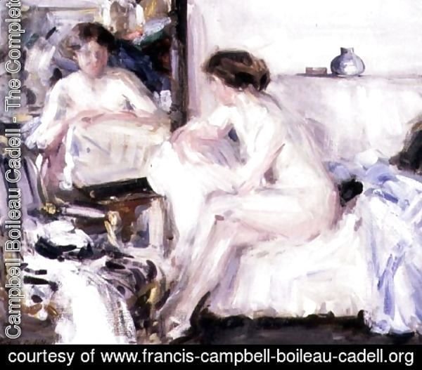 Francis Campbell Boileau Cadell - Nude Seated on a Sofa