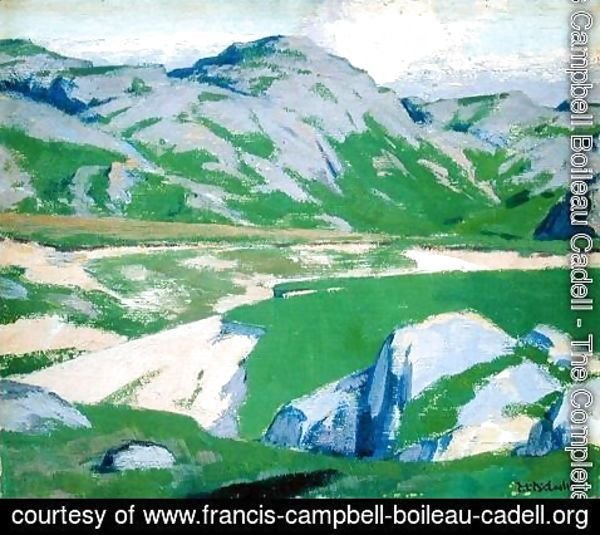 Francis Campbell Boileau Cadell - Lake and Mountains